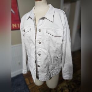 Old Navy White Denim Jean Jacket XL